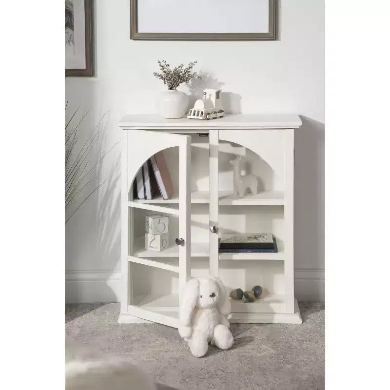 Meuble d'appoint décoratif en bois à arche Kate et Laurel Walsted, 24x8x28, Blanc