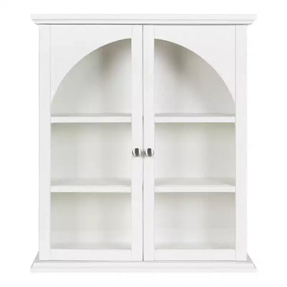 Meuble d'appoint décoratif en bois à arche Kate et Laurel Walsted, 24x8x28, Blanc