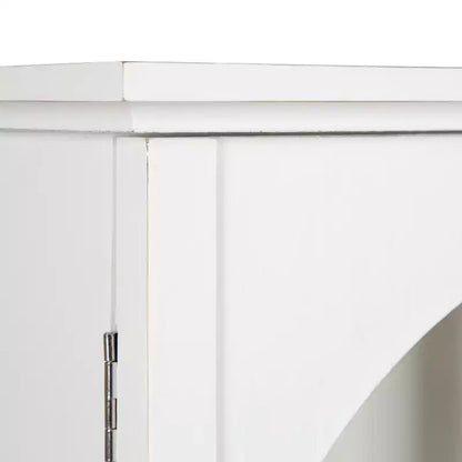 Meuble d'appoint décoratif en bois à arche Kate et Laurel Walsted, 24x8x28, Blanc