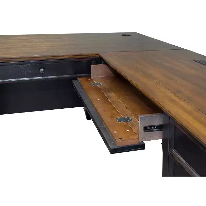Bureau d'angle avec piédestal Hartford - Martin Furniture