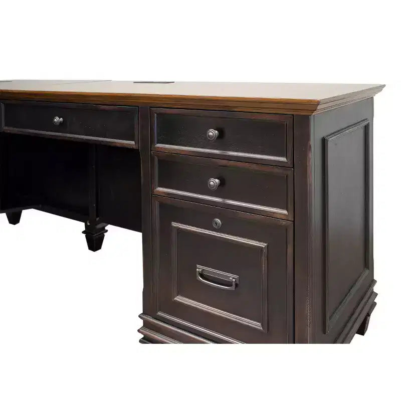 Bureau d'angle avec piédestal Hartford - Martin Furniture