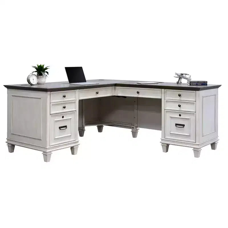 Bureau d'angle avec piédestal Hartford - Martin Furniture