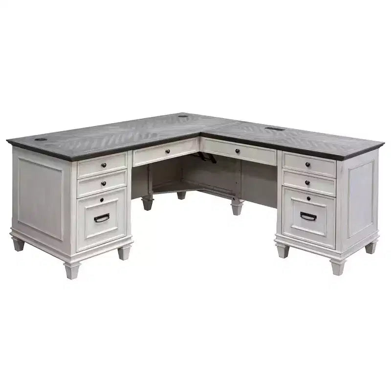 Bureau d'angle avec piédestal Hartford - Martin Furniture