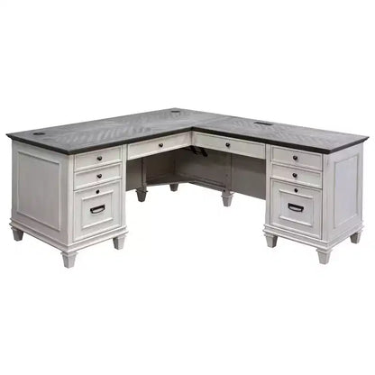 Bureau d'angle avec piédestal Hartford - Martin Furniture