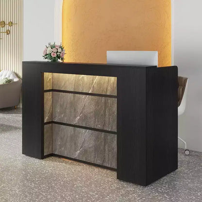 Comptoir de réception avec lumières LED Lantine de 160 cm