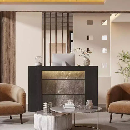 Comptoir de réception avec lumières LED Lantine de 160 cm