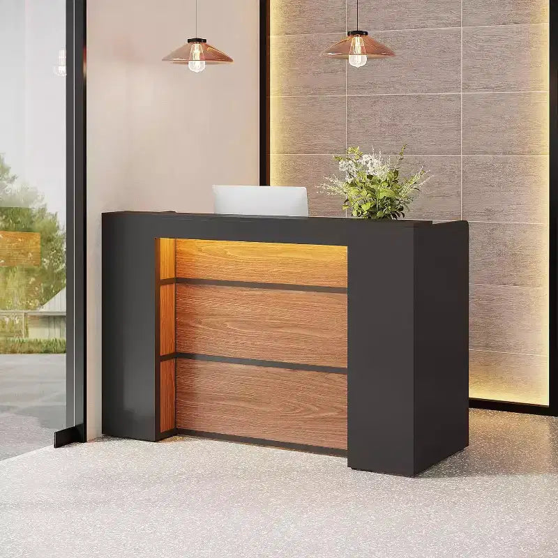 Comptoir de réception avec lumières LED Lantine de 160 cm