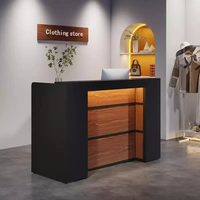 Comptoir de réception avec lumières LED Lantine de 160 cm