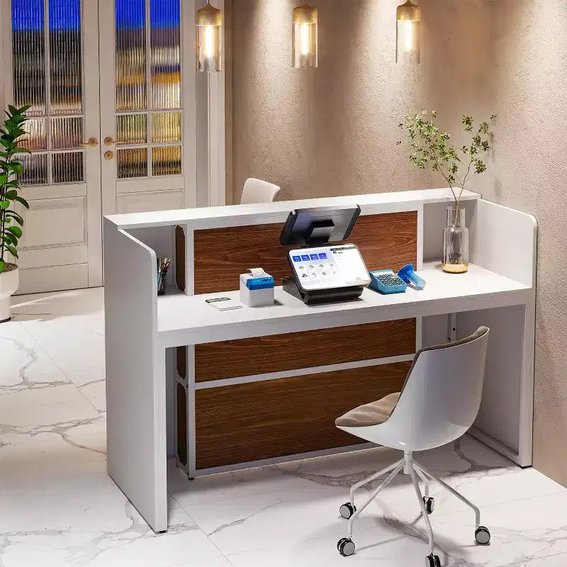Comptoir de réception avec lumières LED Lantine de 160 cm