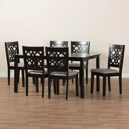 Ensemble de salle à manger Baxton Studio Abigail moderne en tissu et bois
