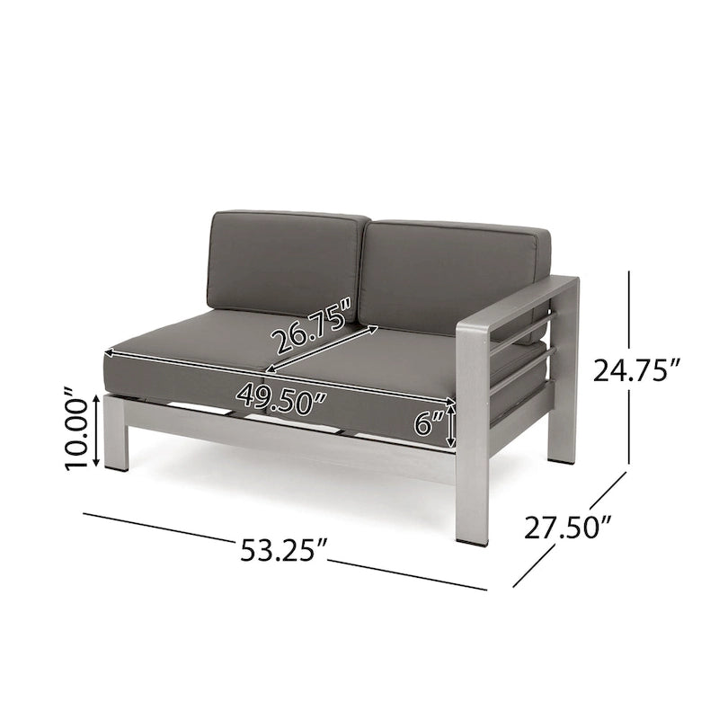 Ensemble de sièges d'extérieur 18 pièces Cape Coral avec coussins par Christopher Knight Home