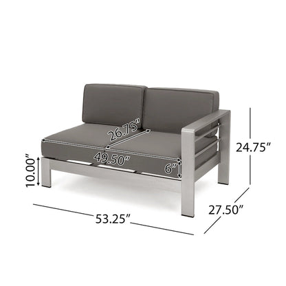 Ensemble de sièges d'extérieur 18 pièces Cape Coral avec coussins par Christopher Knight Home