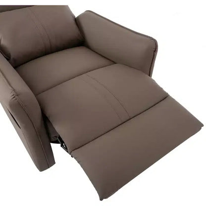 Fauteuil inclinable à bascule rembourré pivotant à 360/270 degrés avec poches latérales/ports USB, planeur pivotant électrique, 4W-ModernLuxe