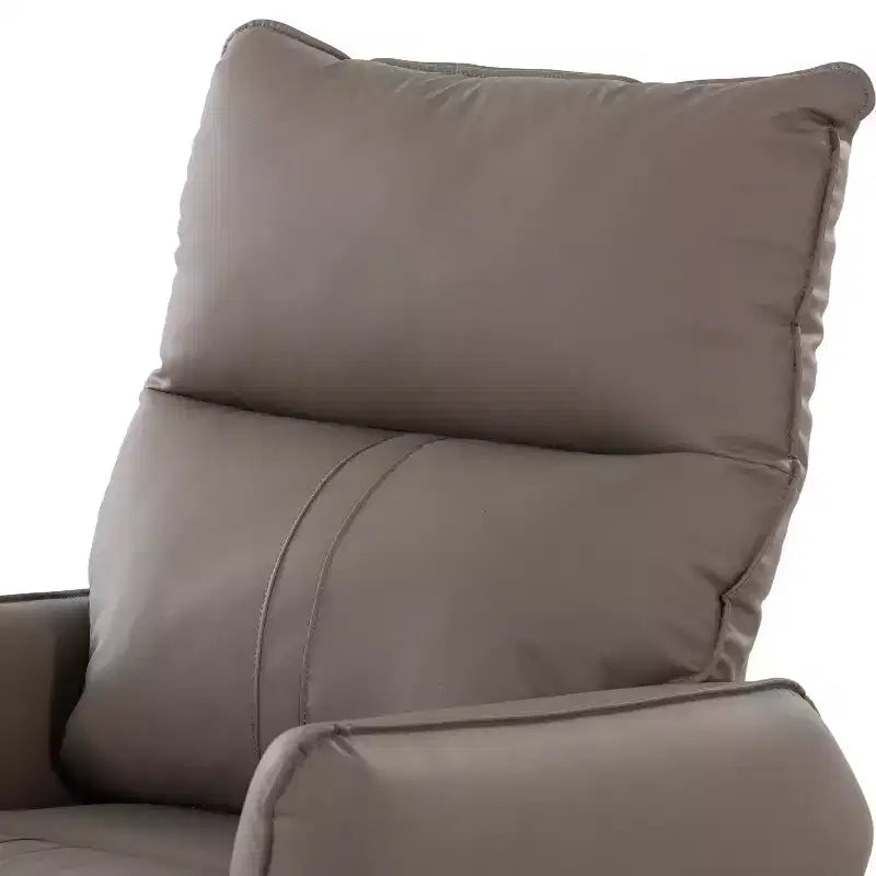Fauteuil inclinable à bascule rembourré pivotant à 360/270 degrés avec poches latérales/ports USB, planeur pivotant électrique, 4W-ModernLuxe