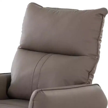 Fauteuil inclinable à bascule rembourré pivotant à 360/270 degrés avec poches latérales/ports USB, planeur pivotant électrique, 4W-ModernLuxe