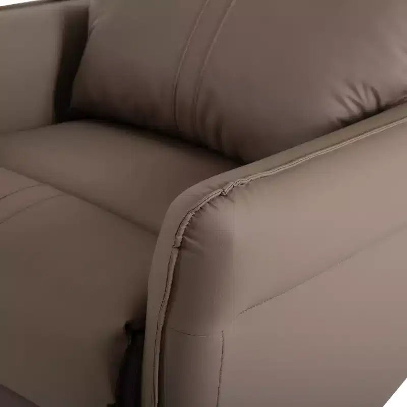 Fauteuil inclinable à bascule rembourré pivotant à 360/270 degrés avec poches latérales/ports USB, planeur pivotant électrique, 4W-ModernLuxe