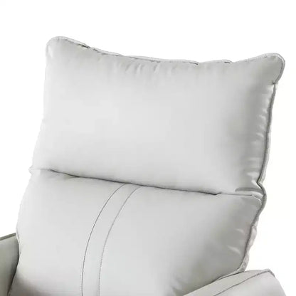 Fauteuil inclinable à bascule rembourré pivotant à 360/270 degrés avec poches latérales/ports USB, planeur pivotant électrique, 4W-ModernLuxe