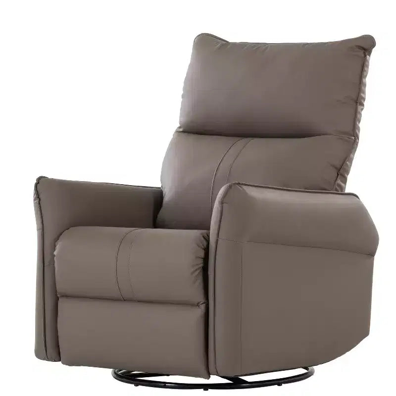 Fauteuil inclinable à bascule rembourré pivotant à 360/270 degrés avec poches latérales/ports USB, planeur pivotant électrique, 4W-ModernLuxe