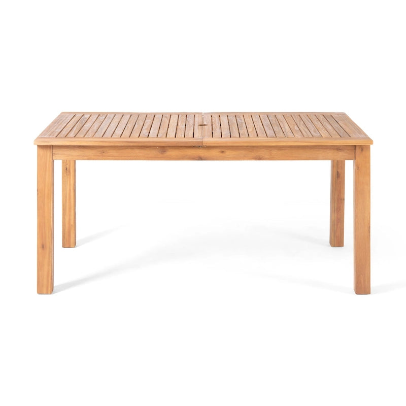 Ensemble de salle à manger extensible 7 pièces en bois et osier Elmar Outdoor par Christopher Knight Home