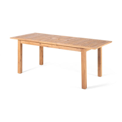 Ensemble de salle à manger extensible 7 pièces en bois et osier Elmar Outdoor par Christopher Knight Home