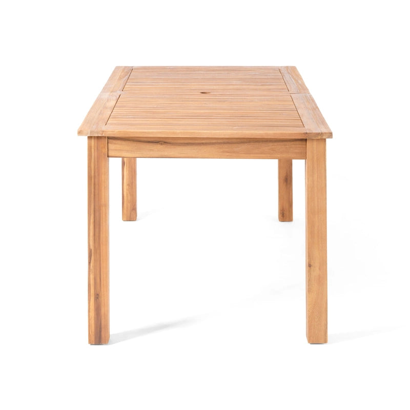 Ensemble de salle à manger extensible 7 pièces en bois et osier Elmar Outdoor par Christopher Knight Home