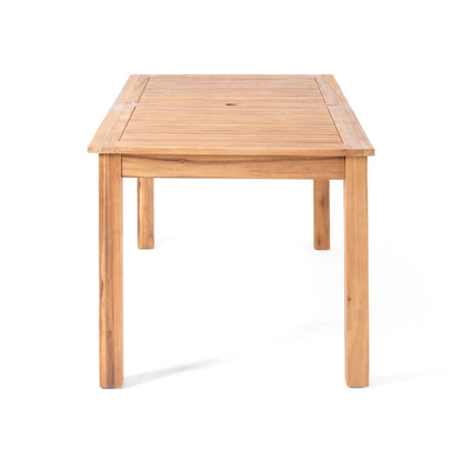 Ensemble de salle à manger extensible 7 pièces en bois et osier Elmar Outdoor par Christopher Knight Home