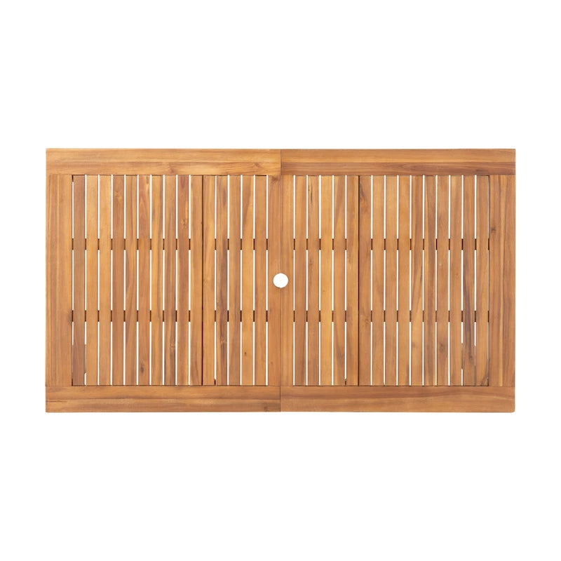 Ensemble de salle à manger extensible 7 pièces en bois et osier Elmar Outdoor par Christopher Knight Home