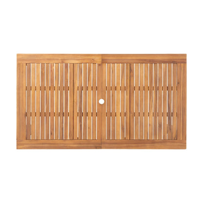 Ensemble de salle à manger extensible 7 pièces en bois et osier Elmar Outdoor par Christopher Knight Home