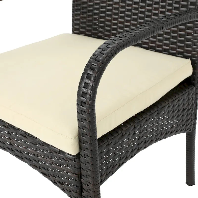 Ensemble de salle à manger extensible 7 pièces en bois et osier Elmar Outdoor par Christopher Knight Home