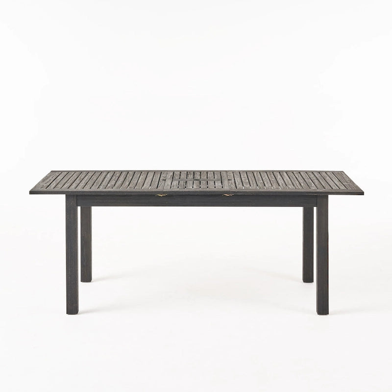 Ensemble de salle à manger extensible 7 pièces en bois et osier Elmar Outdoor par Christopher Knight Home