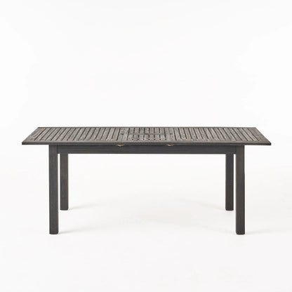 Ensemble de salle à manger extensible 7 pièces en bois et osier Elmar Outdoor par Christopher Knight Home