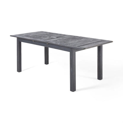 Ensemble de salle à manger extensible 7 pièces en bois et osier Elmar Outdoor par Christopher Knight Home