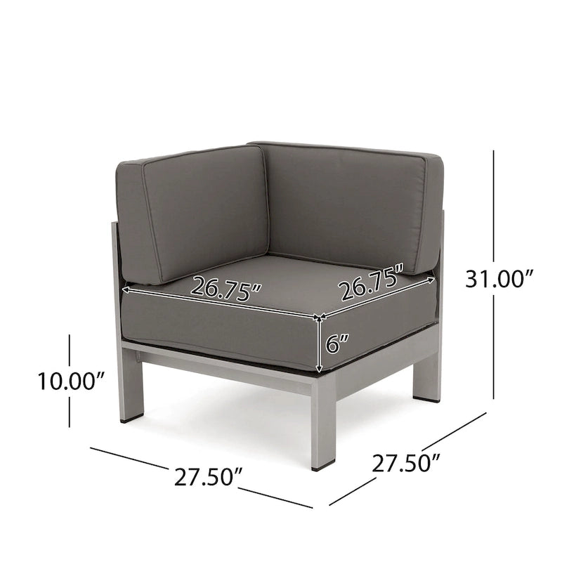 Ensemble de conversation et canapé d'extérieur 11 pièces Cape Coral par Christopher Knight Home
