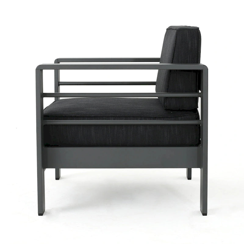 Ensemble de conversation extérieur en aluminium 5 pièces Cape Coral avec coussins de Christopher Knight Home