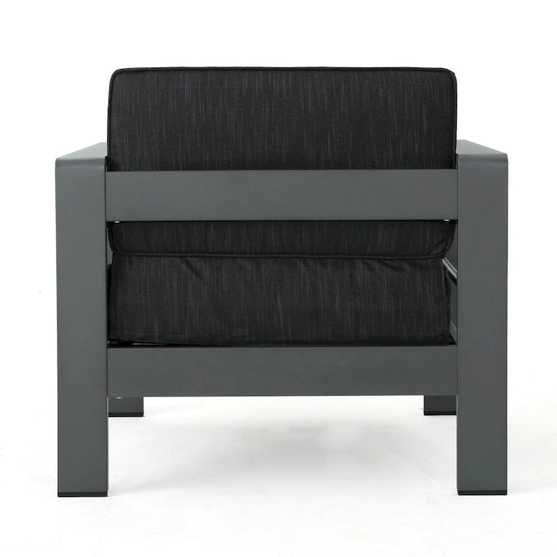 Ensemble de conversation extérieur en aluminium 5 pièces Cape Coral avec coussins de Christopher Knight Home