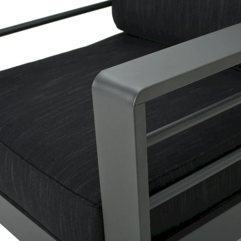 Ensemble de conversation extérieur en aluminium 5 pièces Cape Coral avec coussins de Christopher Knight Home