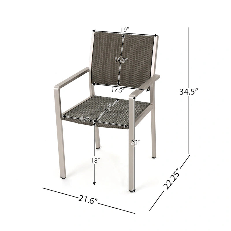 Ensemble repas d'extérieur Cape Coral + salon de jardin + chaises longues + table basse de Christopher Knight Home