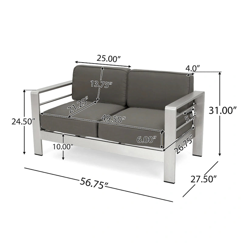 Ensemble repas d'extérieur Cape Coral + salon de jardin + chaises longues + table basse de Christopher Knight Home