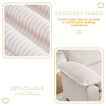 Fauteuil surdimensionné 56,9 W avec repose-pieds, fauteuil de lecture pour chambre à coucher, canapé-lit paresseux, canapé inclinable simple et moderne surdimensionné