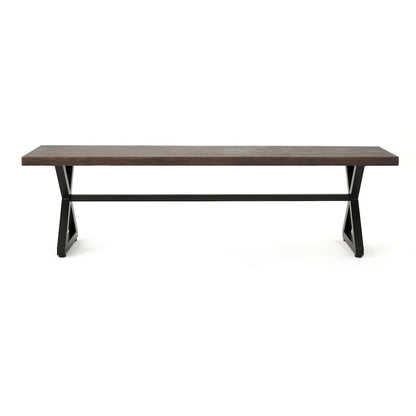 Ensemble de salle à manger d'extérieur rectangulaire 6 pièces en osier et aluminium Tritan avec coussins par Christopher Knight Home