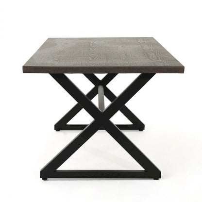 Ensemble de salle à manger d'extérieur rectangulaire 6 pièces en osier et aluminium Tritan avec coussins par Christopher Knight Home