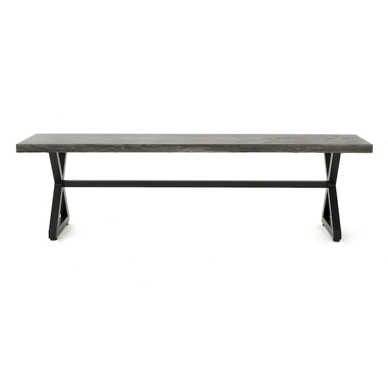 Ensemble de salle à manger d'extérieur rectangulaire 6 pièces en osier et aluminium Tritan avec coussins par Christopher Knight Home