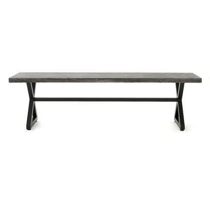 Ensemble de salle à manger d'extérieur rectangulaire 6 pièces en osier et aluminium Tritan avec coussins par Christopher Knight Home