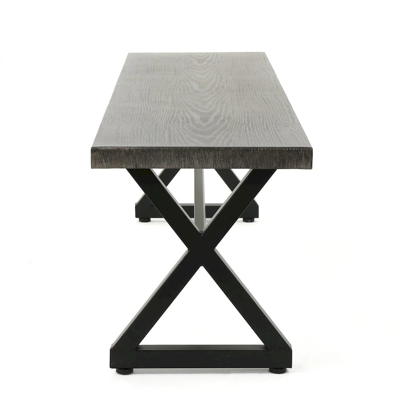 Ensemble de salle à manger d'extérieur rectangulaire 6 pièces en osier et aluminium Tritan avec coussins par Christopher Knight Home