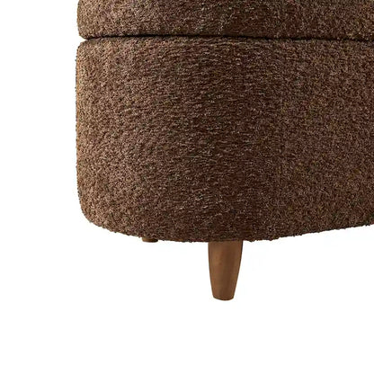 Banc de rangement rabattable INK+IVY Bailey Taupe Boucle