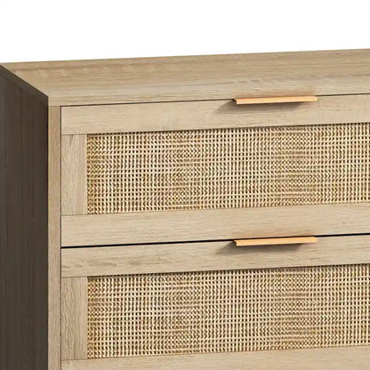 Commode de Rangement en Rotin à 6 Tiroirs, pour Chambre à Coucher