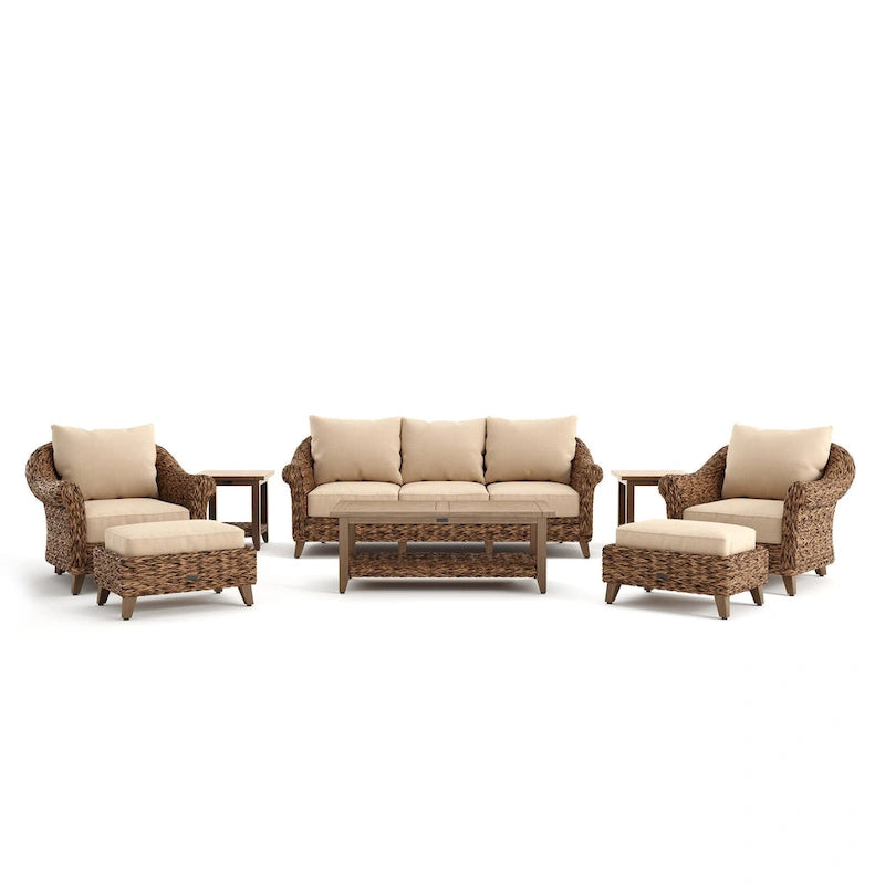 Ensemble de sièges Sunbrella Cayman 8 pièces, Heritage Brown