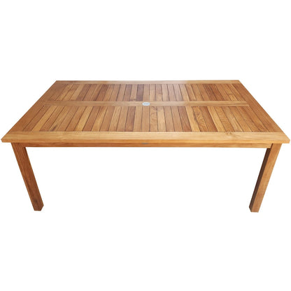 Table de comptoir de bistrot rectangulaire en bois de teck Chic Teak Antigua, 63 x 35 pouces (table seulement)
