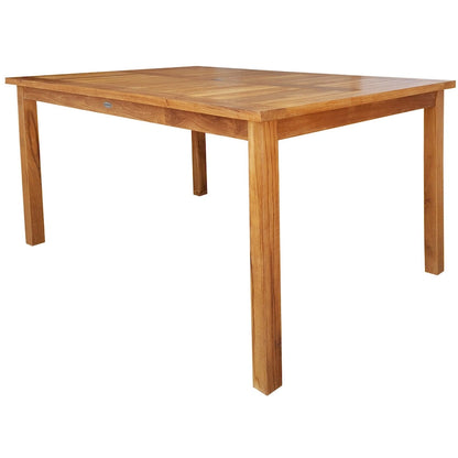 Table de comptoir de bistrot rectangulaire en bois de teck Chic Teak Antigua, 63 x 35 pouces (table seulement)