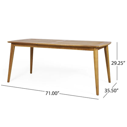 Ensemble de salle à manger McGill d'extérieur 7 pièces en bois d'acacia par Christopher Knight Home